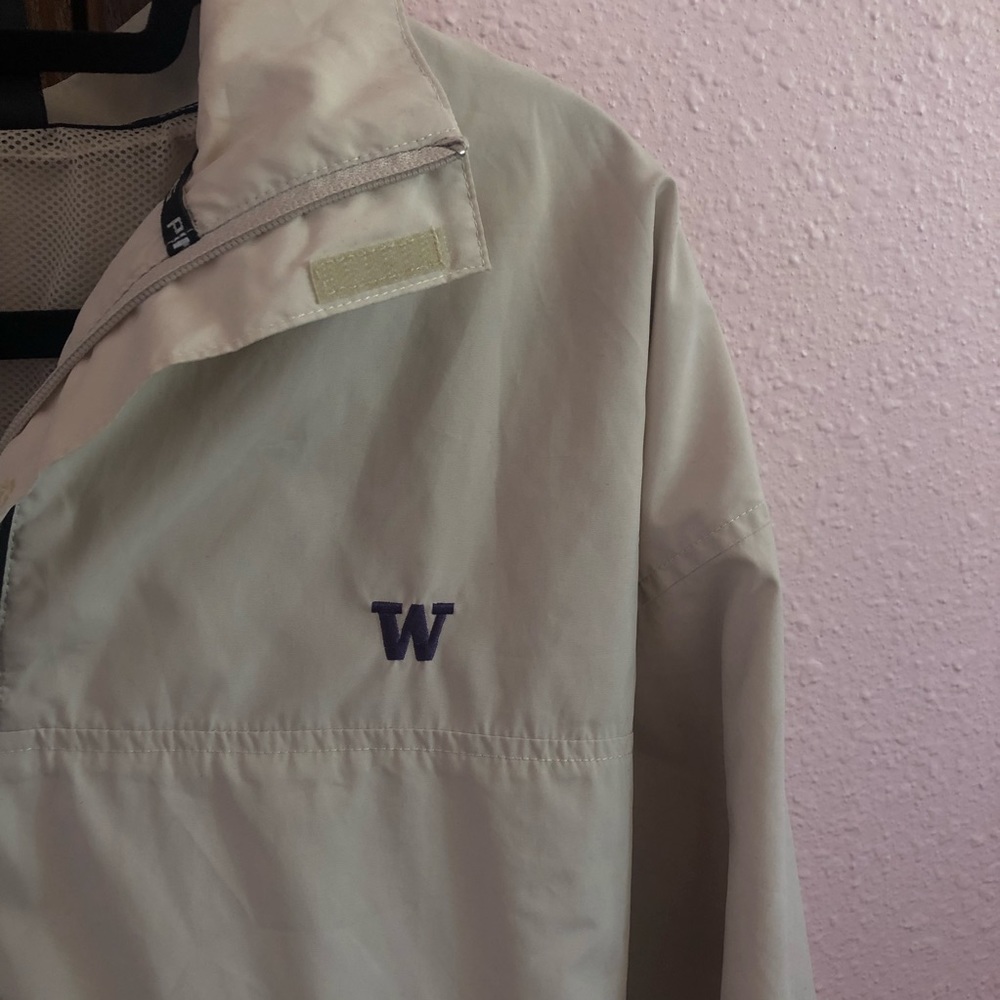 TUMBLR AESTHETIC BEIGE WINDBREAKER QUARTER ZIP.